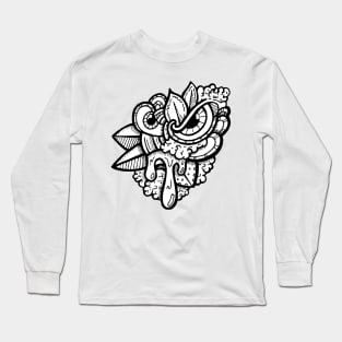 Doodle Art Urban Design With Eyes Long Sleeve T-Shirt